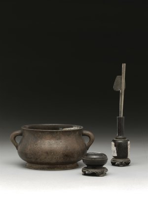 图片[2]-Copper Youlong Ear Ring Foot Stove-China Archive